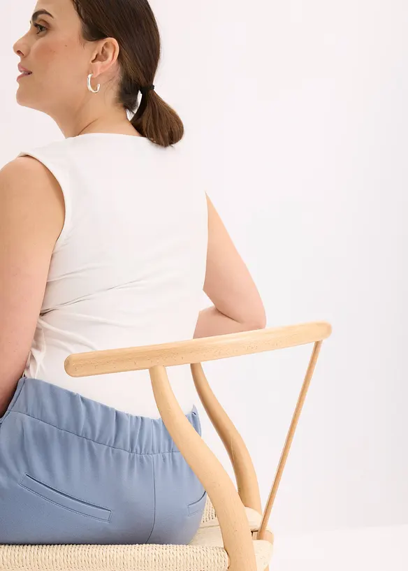 Byxa med gubbveck i barrelmodell, bonprix