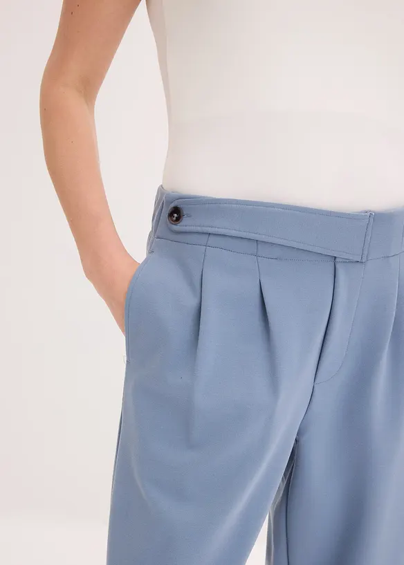 Byxa med gubbveck i barrelmodell, bonprix