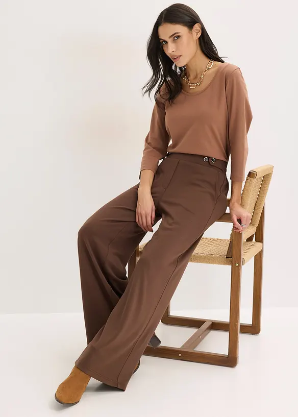 Jerseybyxa med dekorativ slejf, bonprix