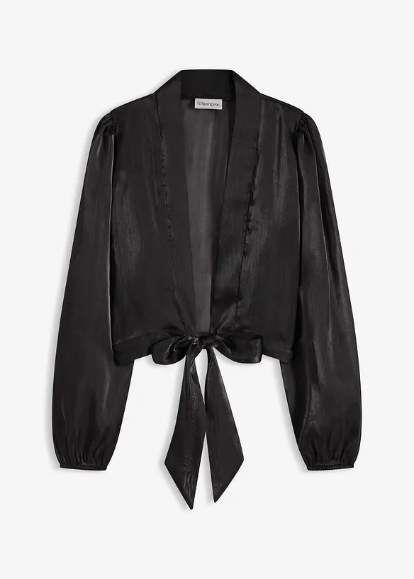 Bolero av tunn tyll med knytdetalj, bonprix