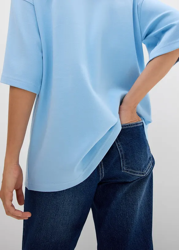 Oversizetopp av tjock jersey i ekologisk bomull, bonprix