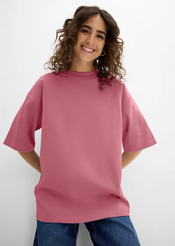 Oversizetopp av tjock jersey i ekologisk bomull, bonprix