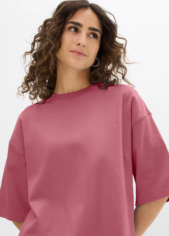 Oversizetopp av tjock jersey i ekologisk bomull, bonprix