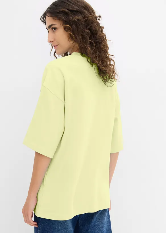 Oversizetopp av tjock jersey i ekologisk bomull, bonprix