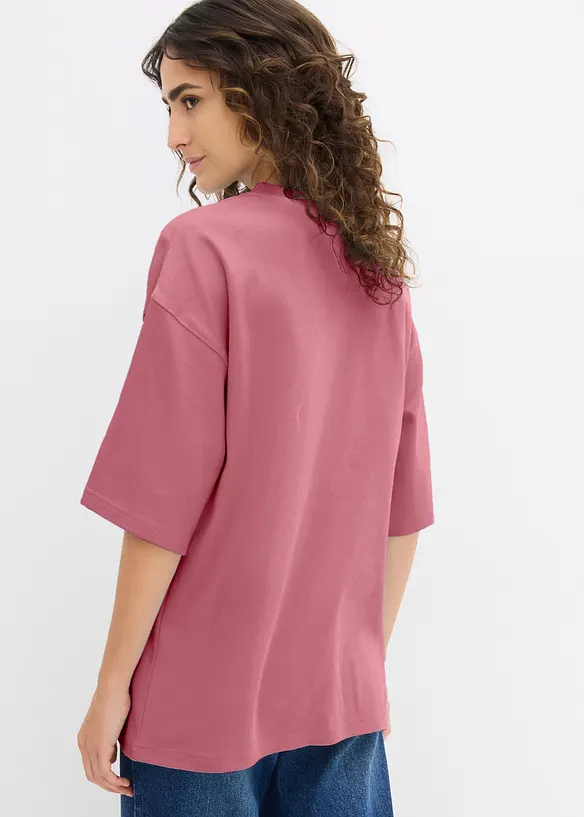 Oversizetopp av tjock jersey i ekologisk bomull, bonprix