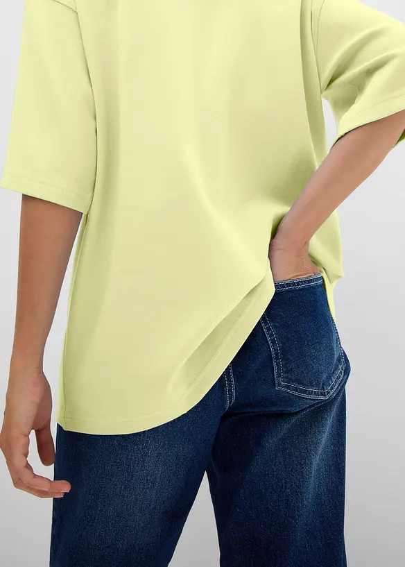 Oversizetopp av tjock jersey i ekologisk bomull, bonprix