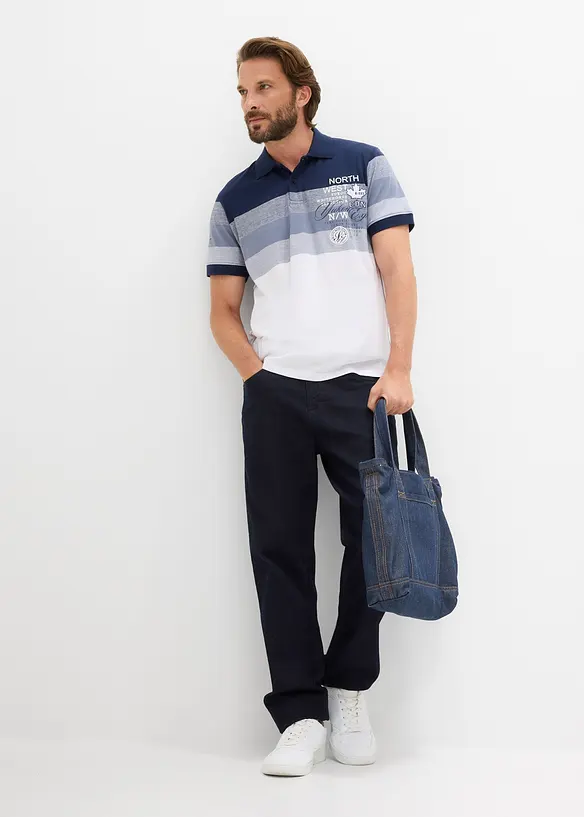 Kort&auml;rmad pik&eacute;tr&ouml;ja i bomullsjersey, bonprix