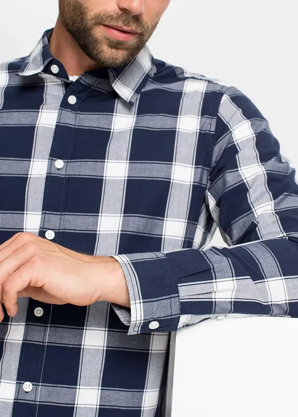 L&aring;ng&auml;rmad skjorta av ren bomull, bonprix