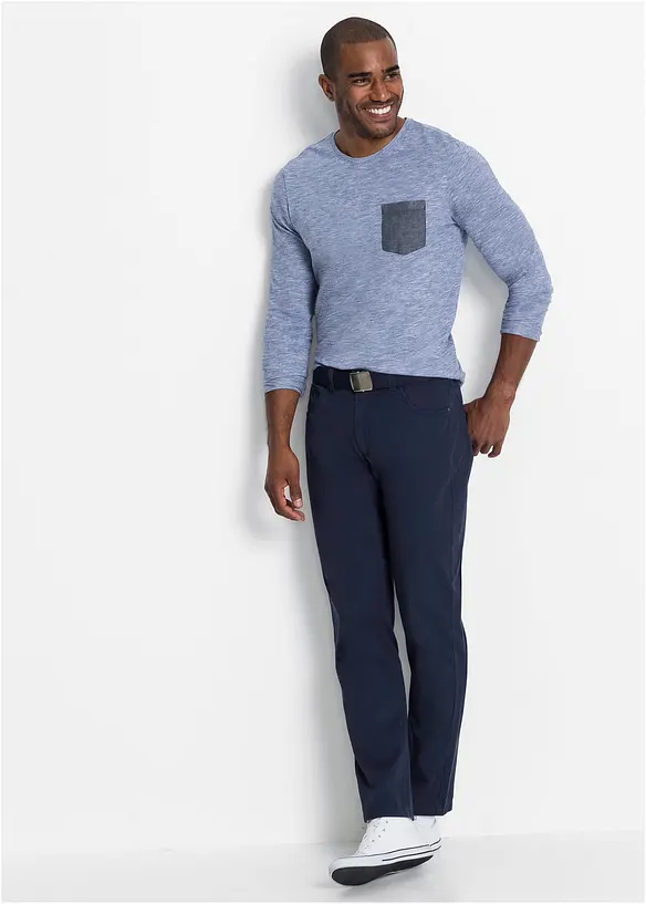 Byxa i twill av bomull, Regular Fit, Straight, bonprix