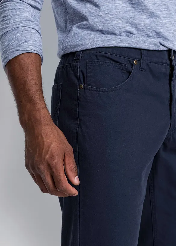 Byxa i twill av bomull, Regular Fit, Straight, bonprix