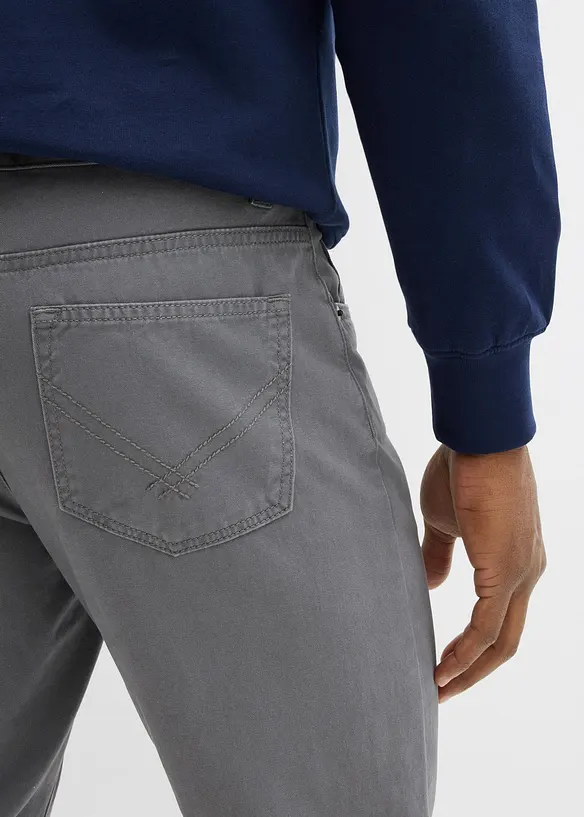 Byxa i twill av bomull, Regular Fit, Straight, bonprix