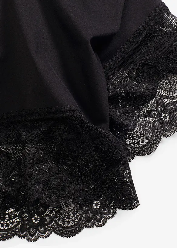 Cykelbyxa i svalkande polyamid och "anti skav"-ben i spets, bonprix