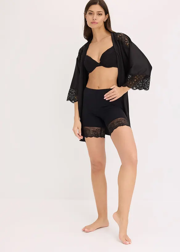 Cykelbyxa i svalkande polyamid och "anti skav"-ben i spets, bonprix