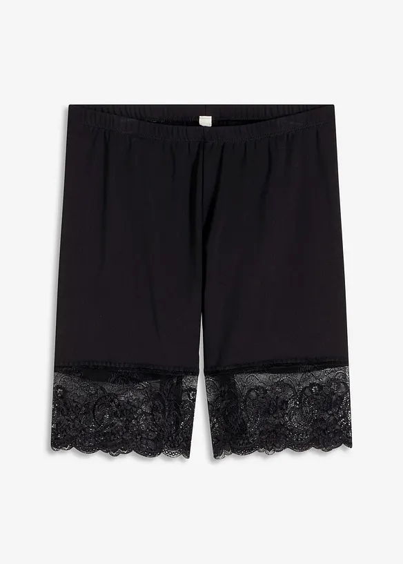 Cykelbyxa i svalkande polyamid och "anti skav"-ben i spets, bonprix