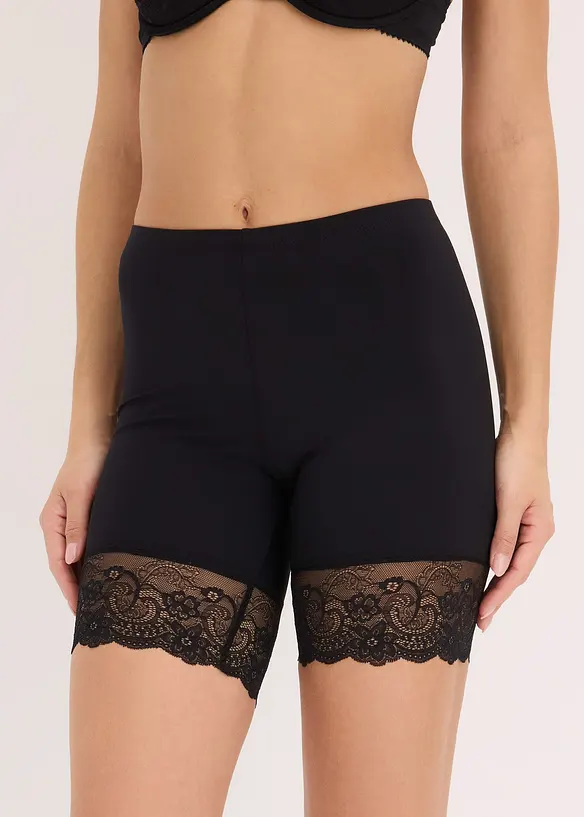 Cykelbyxa i svalkande polyamid och "anti skav"-ben i spets, bonprix