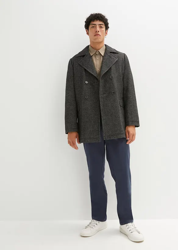 Kort&auml;rmad skjorta i luftig linnemix, bonprix