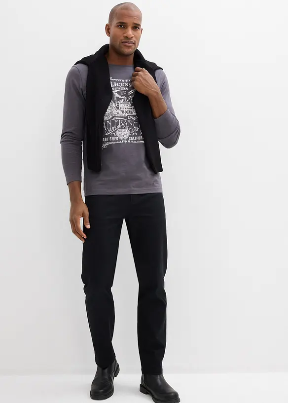 Stretchbyxa, klassisk passform, raka ben, bonprix