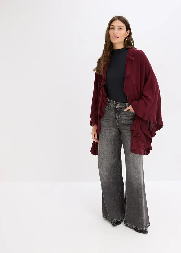 Poncho med kashmir, bonprix