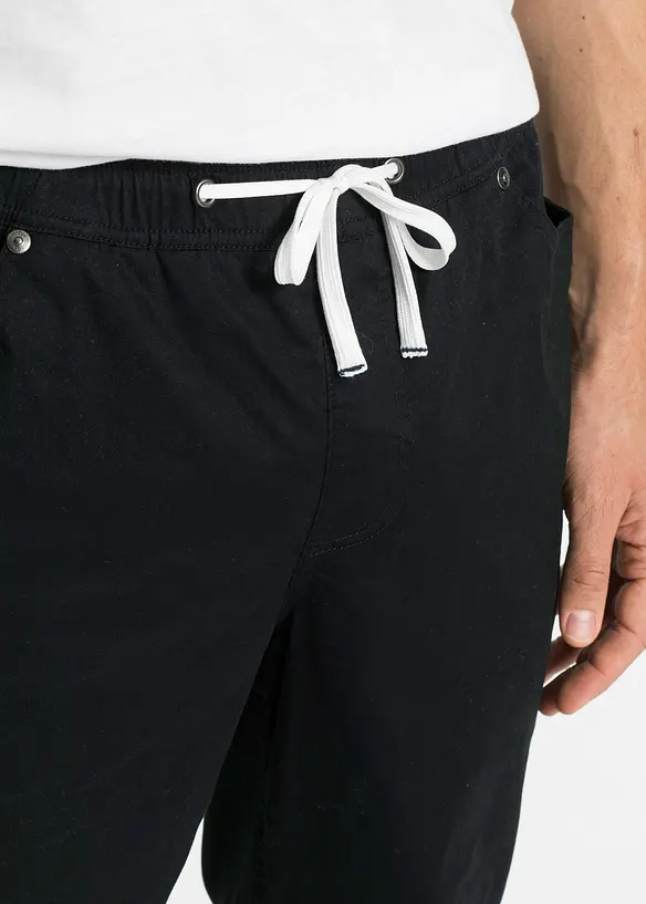 Stretchig dra p&aring;-byxa, normal passform, raka ben, bonprix