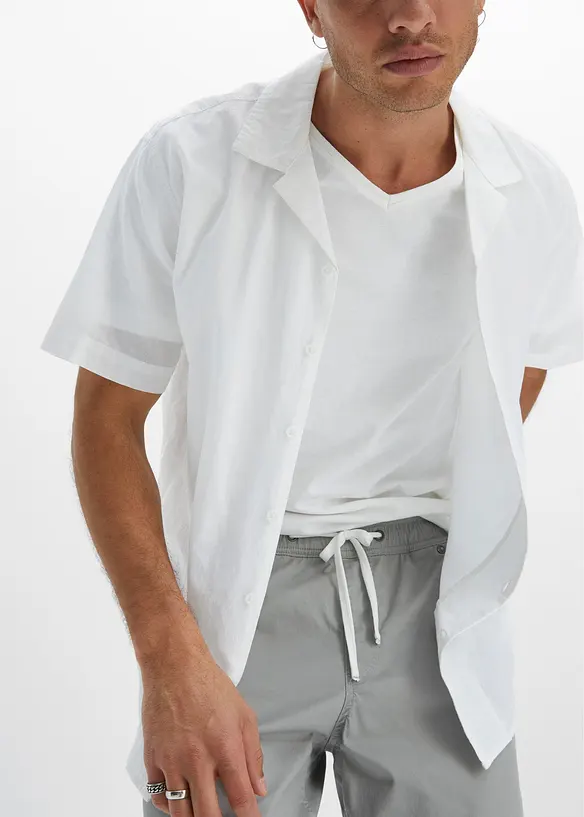 Stretchig dra p&aring;-byxa, normal passform, raka ben, bonprix