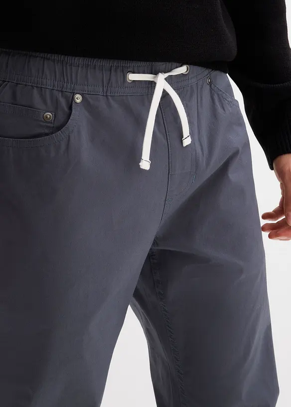 Stretchig dra p&aring;-byxa, normal passform, raka ben, bonprix