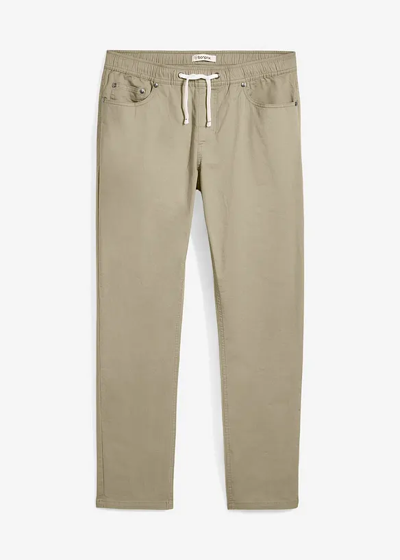 Stretchig dra p&aring;-byxa, normal passform, raka ben, bonprix