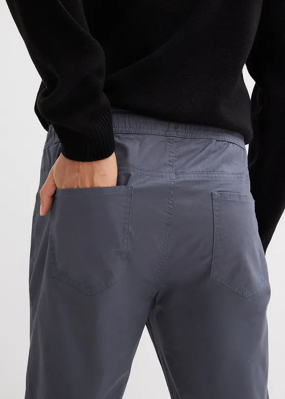 Stretchig dra p&aring;-byxa, normal passform, raka ben, bonprix