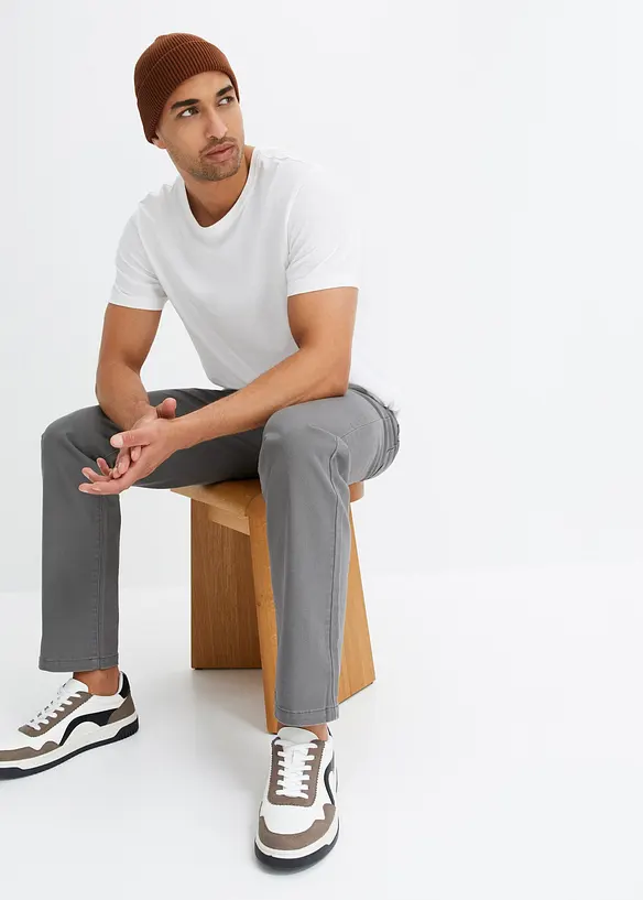 Stretchbyxa, klassisk passform, raka ben, bonprix