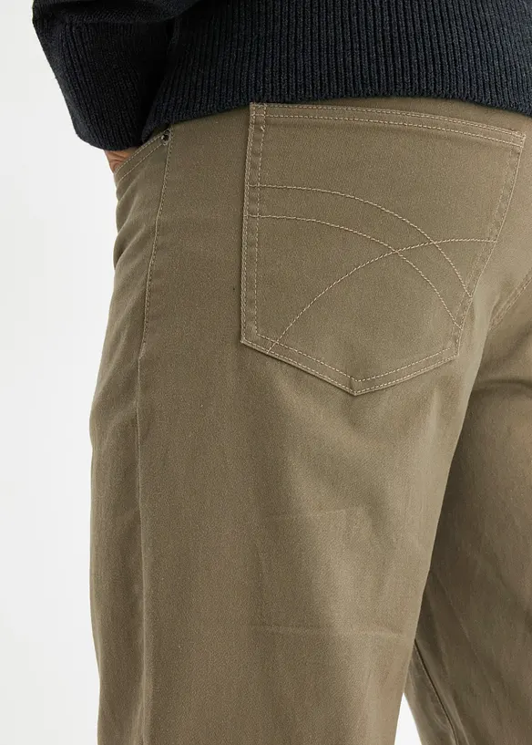 Stretchbyxa, klassisk passform, raka ben, bonprix