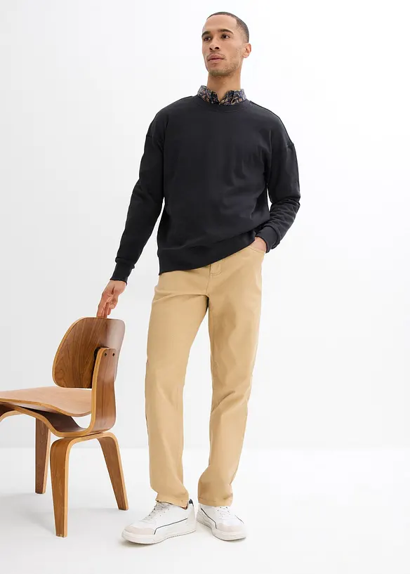 Stretchbyxa, klassisk passform, raka ben, bonprix