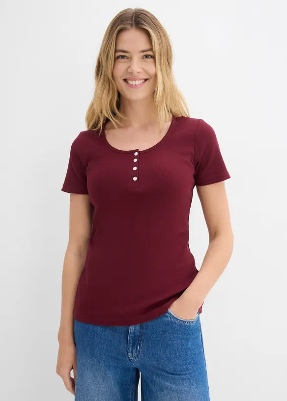 Kort&auml;rmad farfarstr&ouml;ja i ekologisk bomull, bonprix