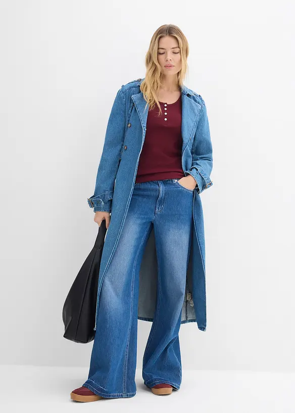 Kort&auml;rmad farfarstr&ouml;ja i ekologisk bomull, bonprix