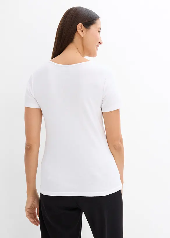 Kort&auml;rmad farfarstr&ouml;ja i ekologisk bomull, bonprix