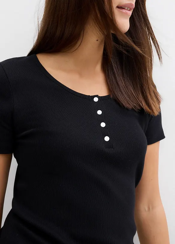 Kort&auml;rmad farfarstr&ouml;ja i ekologisk bomull, bonprix