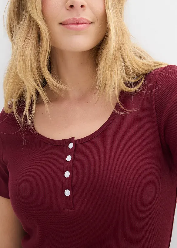 Kort&auml;rmad farfarstr&ouml;ja i ekologisk bomull, bonprix