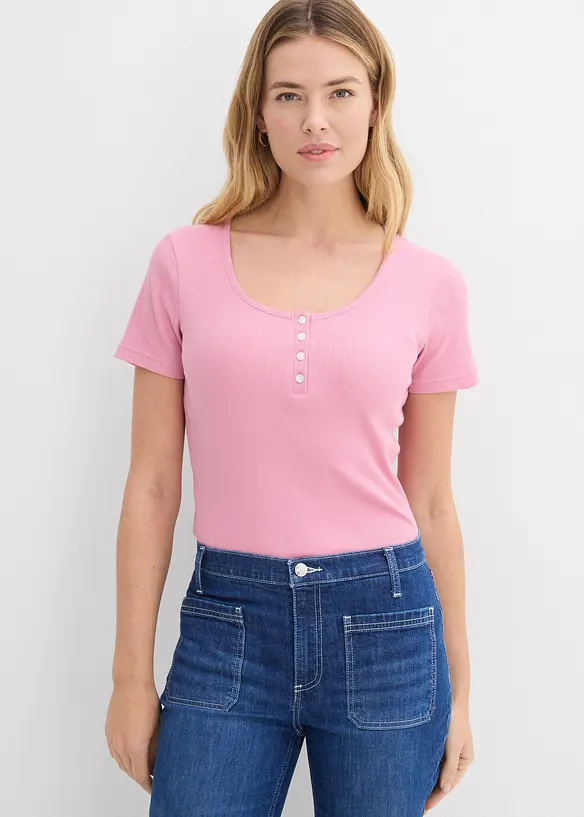 Kort&auml;rmad farfarstr&ouml;ja i ekologisk bomull, bonprix