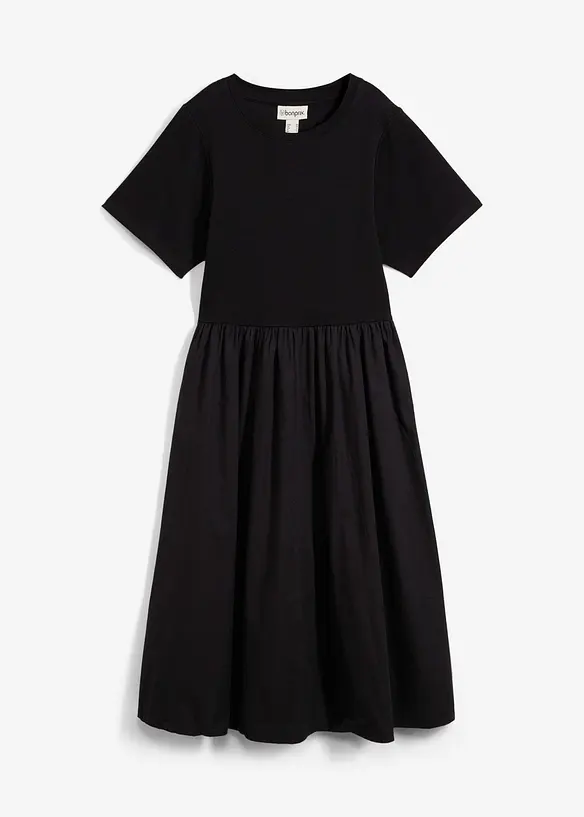 Mellanl&aring;ng kl&auml;nning i ren bomull, bonprix