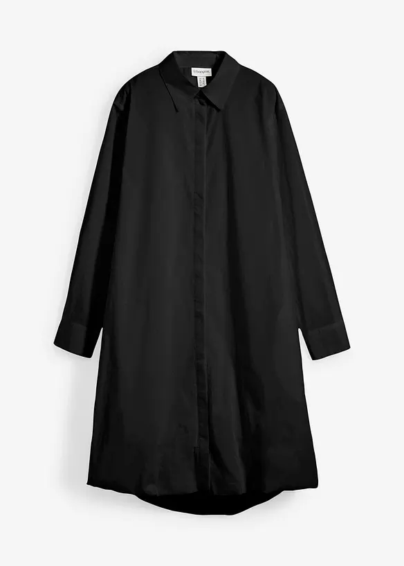 Skjortkl&auml;nning av ren bomull med ballongavslut, bonprix