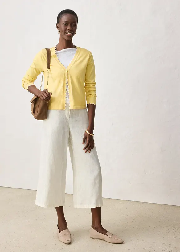 Cardigan med sidenandel, bonprix