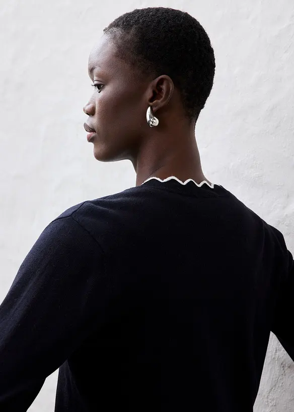 Cardigan med sidenandel, bonprix