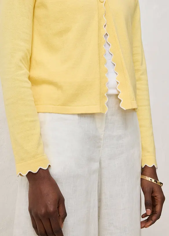 Cardigan med sidenandel, bonprix