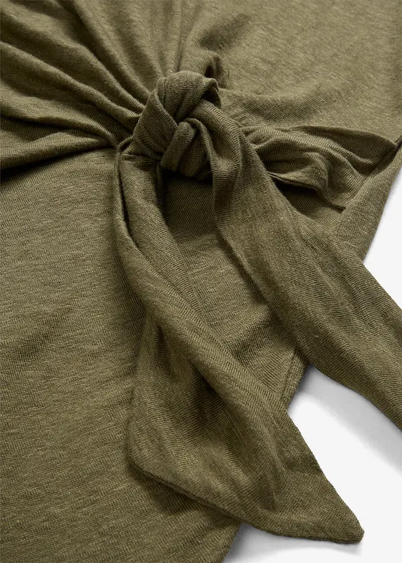 Topp i omlottmodell av rent linne, bonprix