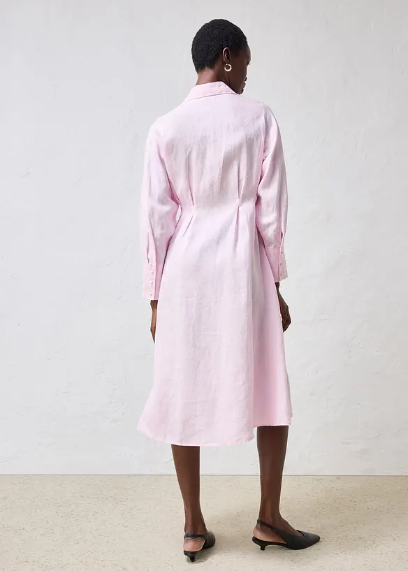 Skjortkl&auml;nning i rent linne, bonprix