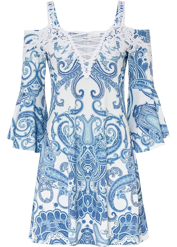 Utsv&auml;ngd kl&auml;nning med bara axlar, bonprix