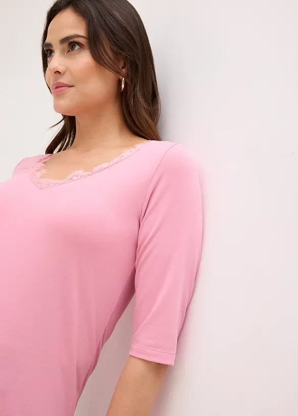 Topp med spets, bonprix