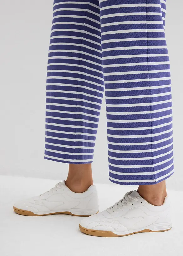 Jerseybyxa av bomullsmaterial med struktur, bonprix