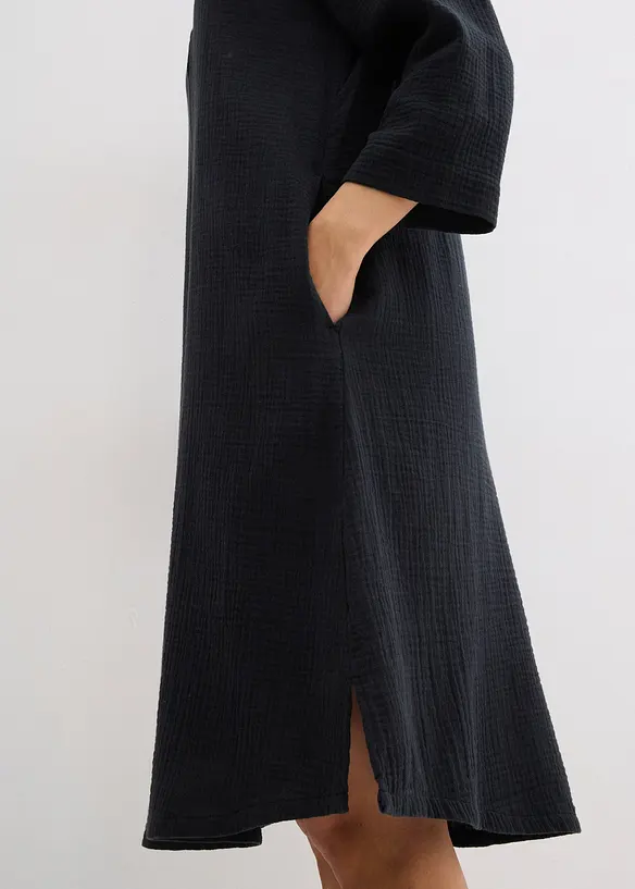 Skjortkl&auml;nning av bomullsmuslin, bonprix