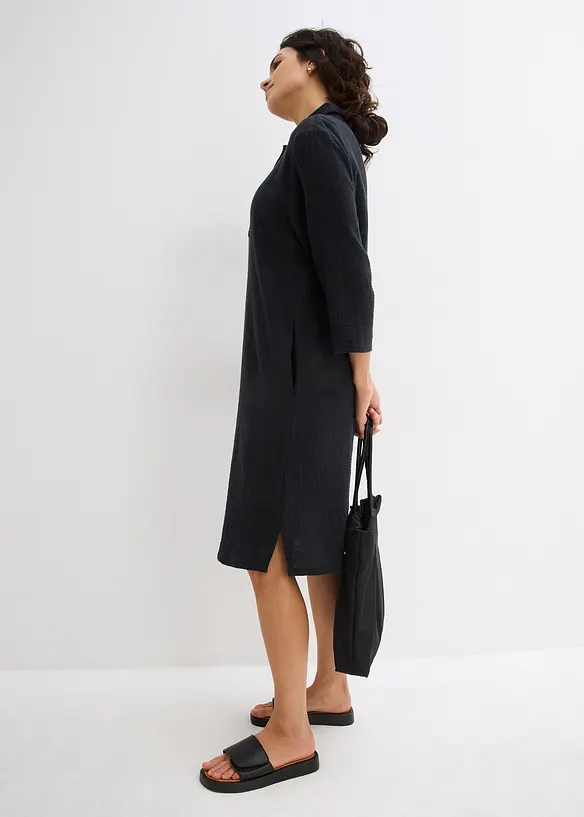 Skjortkl&auml;nning av bomullsmuslin, bonprix