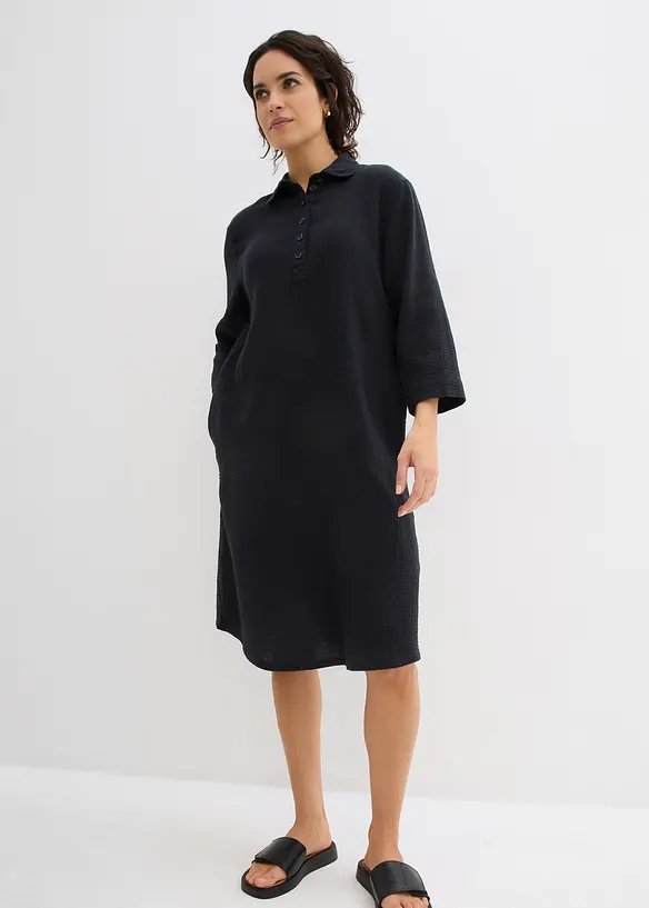 Skjortkl&auml;nning av bomullsmuslin, bonprix