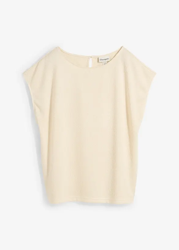 Oversizetopp med stickad look, bonprix